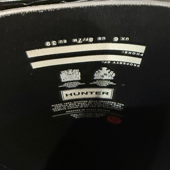 Hunter Black Gloss Original Tall Rain Boots - Picture 5 of 16